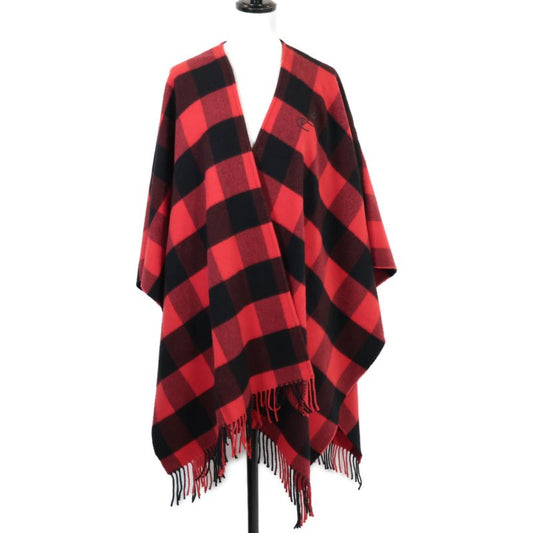 Balenciaga [buy It Now Domestic 508027 Logo Embroidery Block Check Cashmere