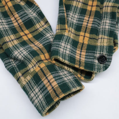 Celine Green Check Pattern Lumberjack Loose Shirt 36