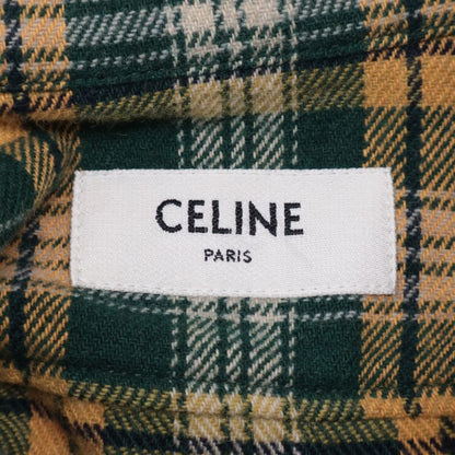 Celine Green Check Pattern Lumberjack Loose Shirt 36