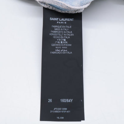 Saint Laurent Paris 669234 21 Year Light Blue Button Fly Denim Pants 26