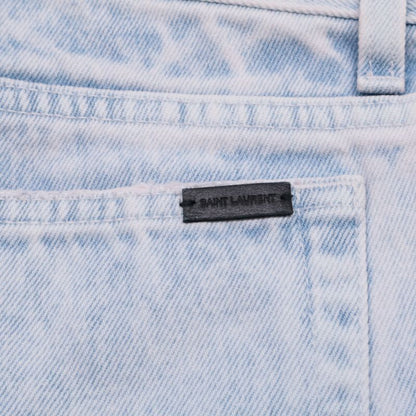 Saint Laurent Paris 669234 21 Year Light Blue Button Fly Denim Pants 26
