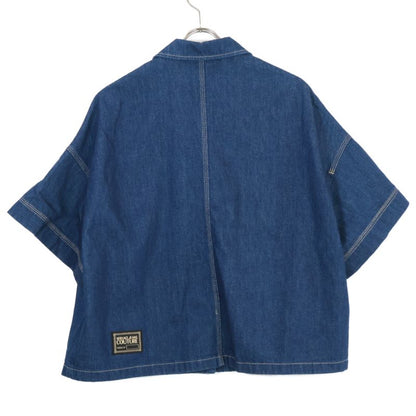 Versace Jeans Versace Jeans 71hal56i Indigo Gold Button Short Sleeve Denim