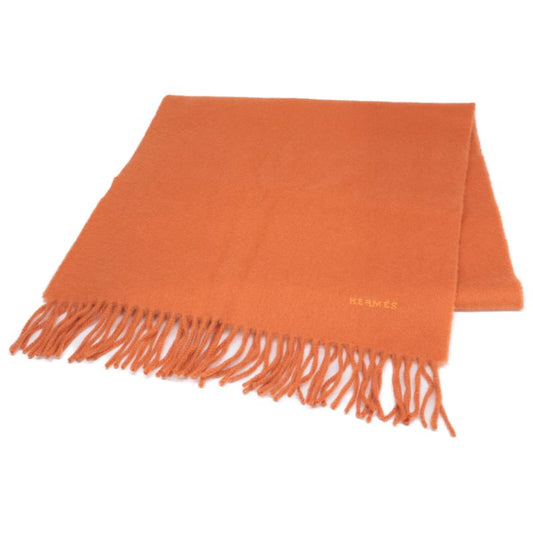 Hermes Logo Embroidery Cashmere Fringe