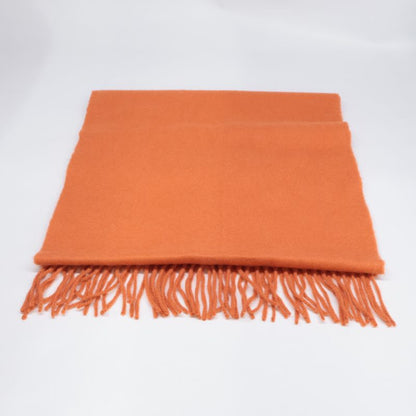 Hermes Logo Embroidery Cashmere Fringe