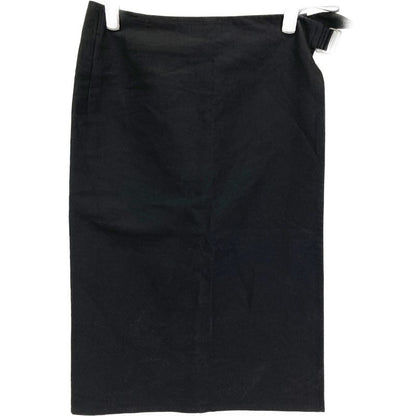 Hermes Margiela Period Black Cotton Belted Skirt Roll 42