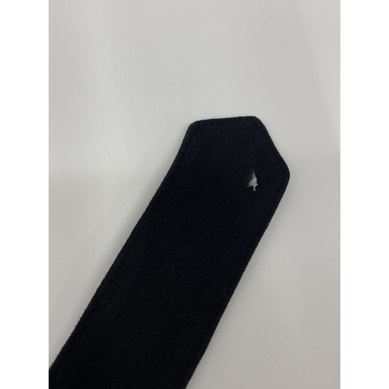 Hermes Margiela Period Black Cotton Belted Skirt Roll 42