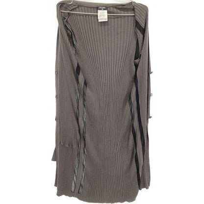 Chanel P40753k03011 Brown Silk Cotton Cashmere Blend Cardigan 38