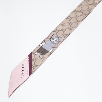 Gucci [domestic 848291 3g001 6172 Yuko Higuchi Silk Neck Bow 5 2x120cm (47.24in)