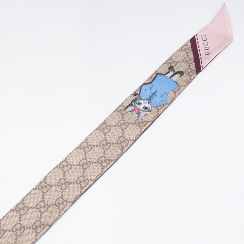 Gucci [domestic 848291 3g001 6172 Yuko Higuchi Silk Neck Bow 5 2x120cm (47.24in)