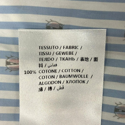 Gucci Long Sleeve Shirt Blouse Size 38 S Women's - 525708 Light Blue X White X