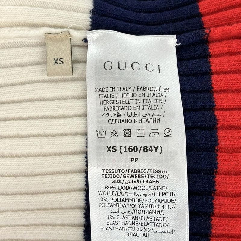 Gucci Long Sleeve Sweater Size XS Women's - 772969 Navy X White X Red High Neck