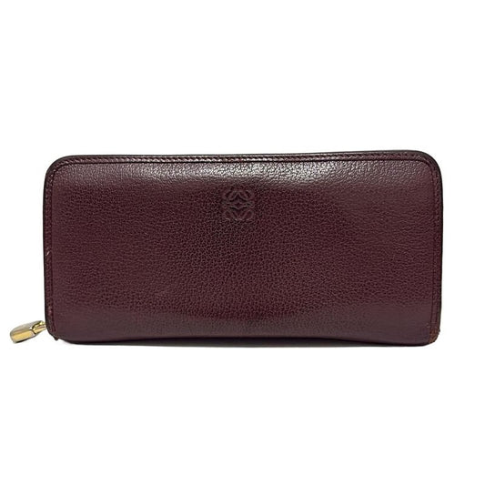 Loewe Long Wallet - Dark Brown Round Zipper Leather