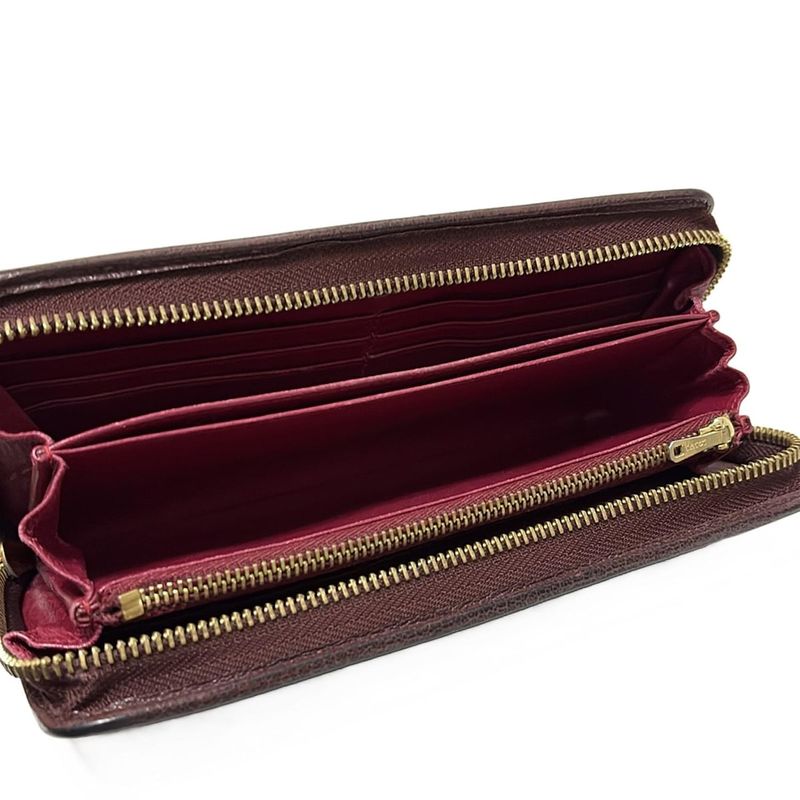 Loewe Long Wallet - Dark Brown Round Zipper Leather