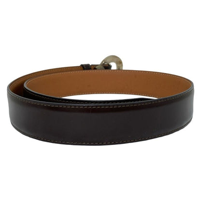 Celine Belt - Dark Brown X Silver Leather