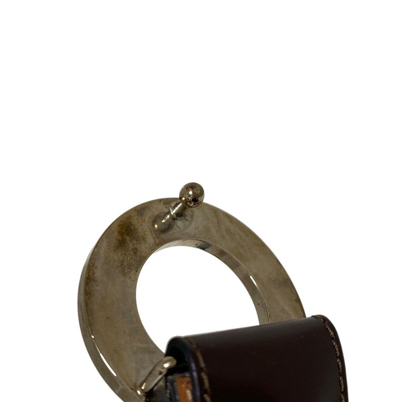 Celine Belt - Dark Brown X Silver Leather