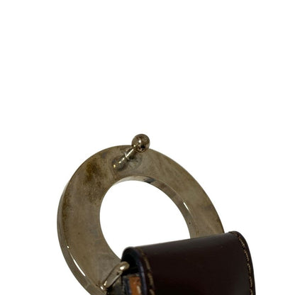 Celine Belt - Dark Brown X Silver Leather