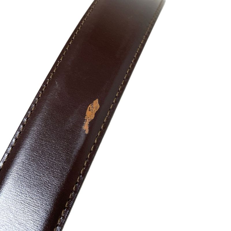 Celine Belt - Dark Brown X Silver Leather