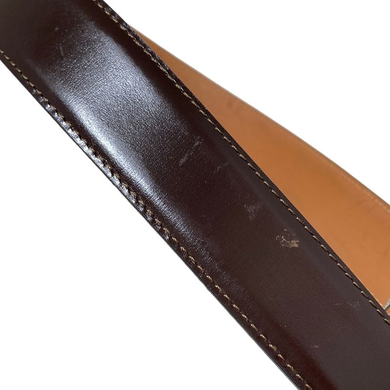 Celine Belt - Dark Brown X Silver Leather