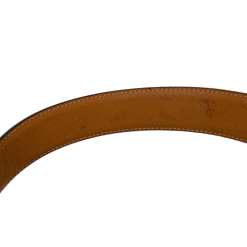 Celine Belt - Dark Brown X Silver Leather