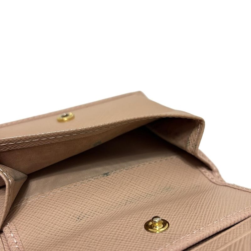 Prada Bifold Wallet - Pink Beige Leather