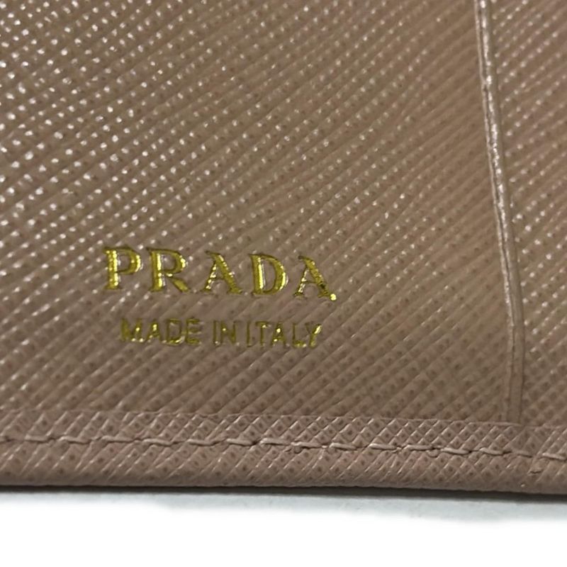 Prada Bifold Wallet - Pink Beige Leather