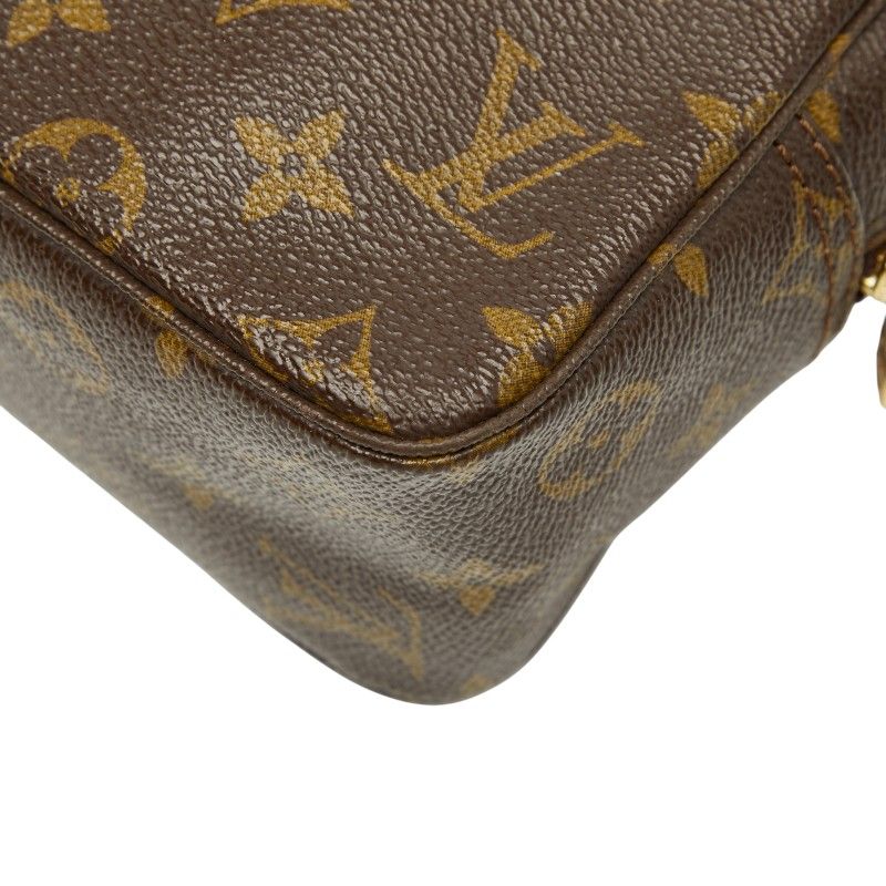 Louis Vuitton Monogram Trousse Toilette 28 Second Bag Clutch Bag M47522 Brown