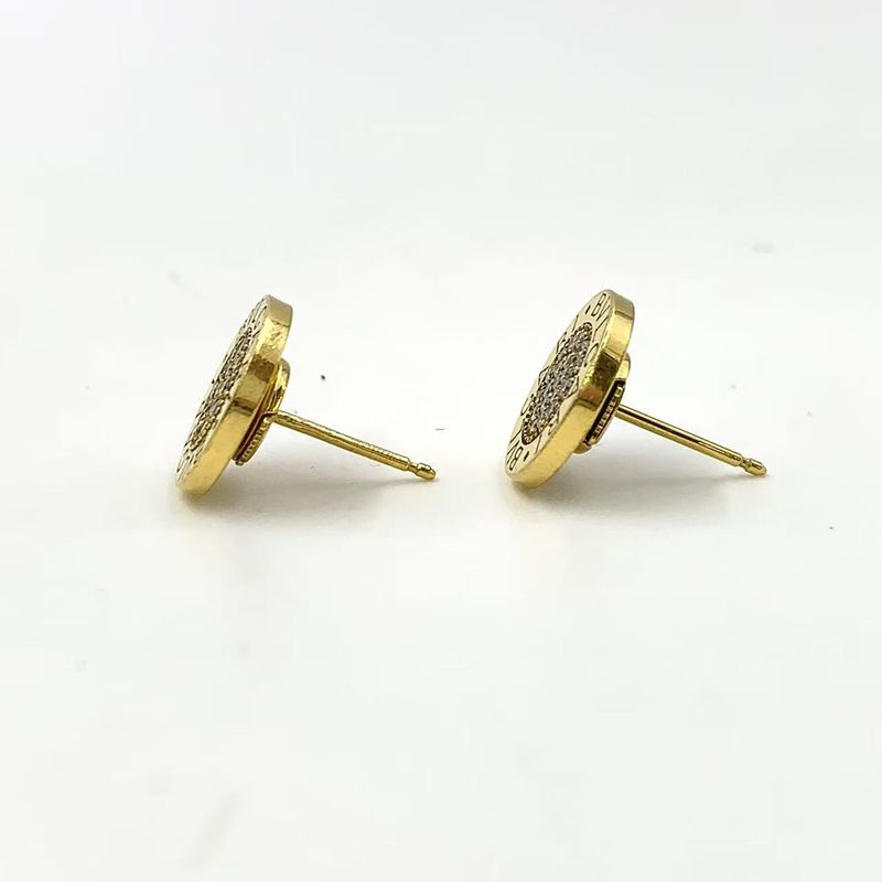 Bvlgari Pave 18k Yellow Gold Yellow Gold Earrings
