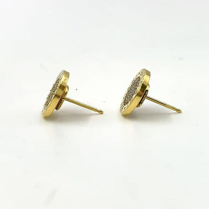 Bvlgari Pave 18k Yellow Gold Yellow Gold Earrings