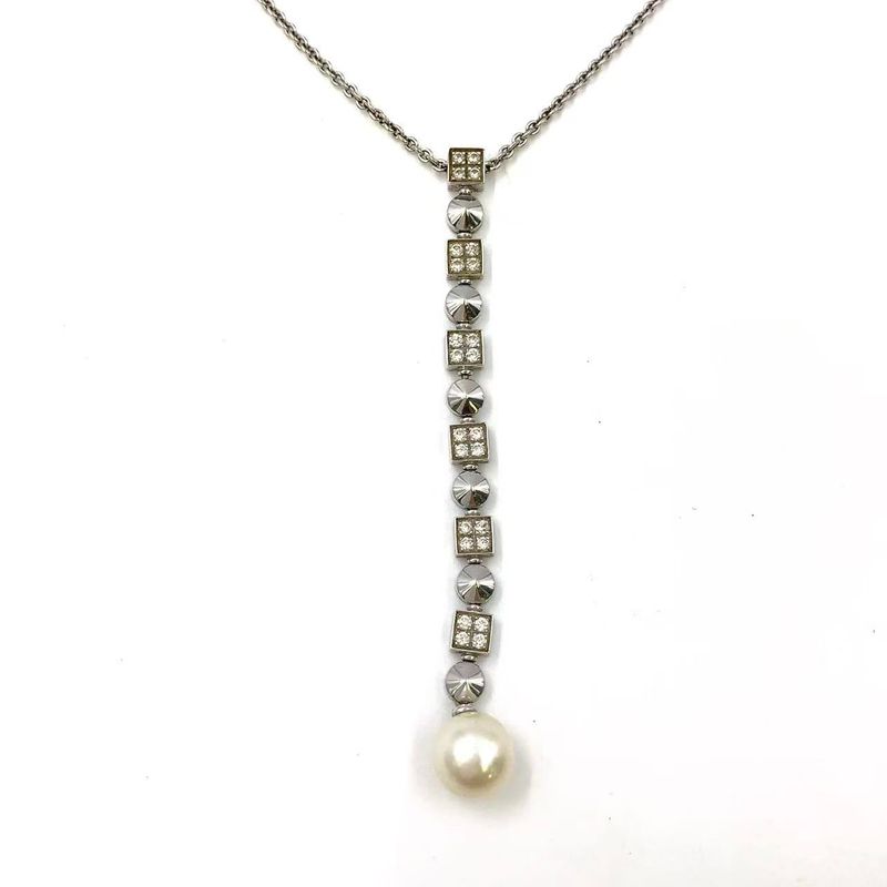 Bvlgari Lucia Pearl Diamond 18k White Gold White Gold Necklace