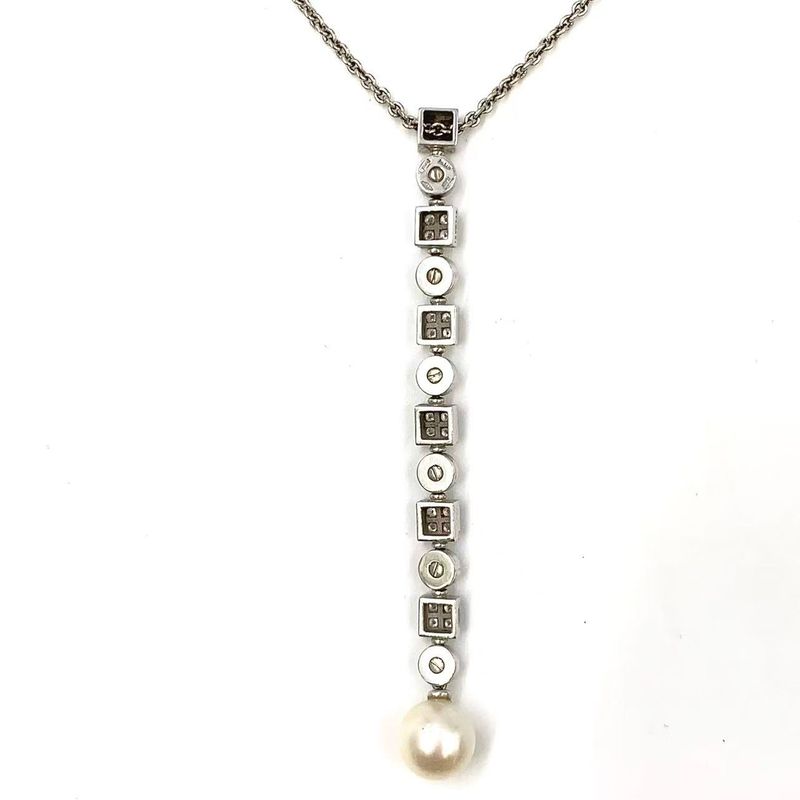 Bvlgari Lucia Pearl Diamond 18k White Gold White Gold Necklace