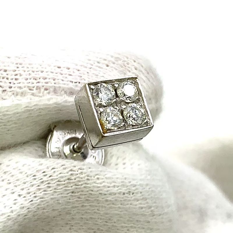 Bvlgari Lucia Diamond 18k White Gold White Gold Earrings