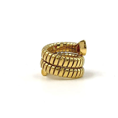 Bvlgari Tubogas Pink Tourmaline 18k Yellow Gold X Tourmaline Yellow Gold Ring