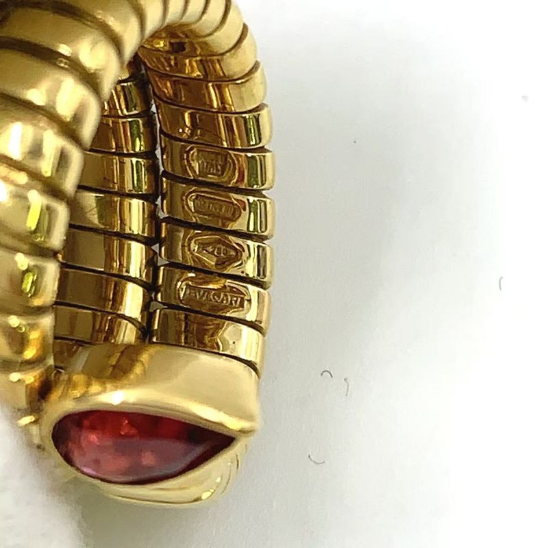 Bvlgari Tubogas Pink Tourmaline 18k Yellow Gold X Tourmaline Yellow Gold Ring