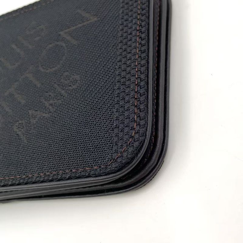 Louis Vuitton Portobier 9 Cult Cles Di Leather × Canvas Dark Brown Wallet M93548