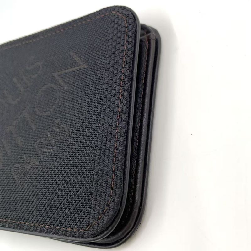 Louis Vuitton Portobier 9 Cult Cles Di Leather × Canvas Dark Brown Wallet M93548