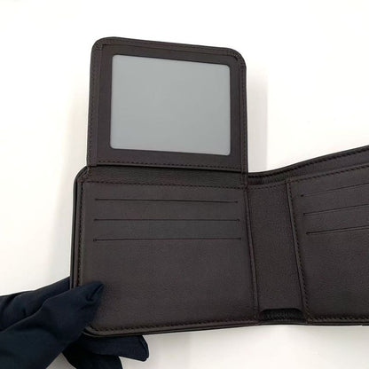 Louis Vuitton Portobier 9 Cult Cles Di Leather × Canvas Dark Brown Wallet M93548