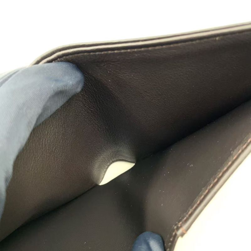 Louis Vuitton Portobier 9 Cult Cles Di Leather × Canvas Dark Brown Wallet M93548