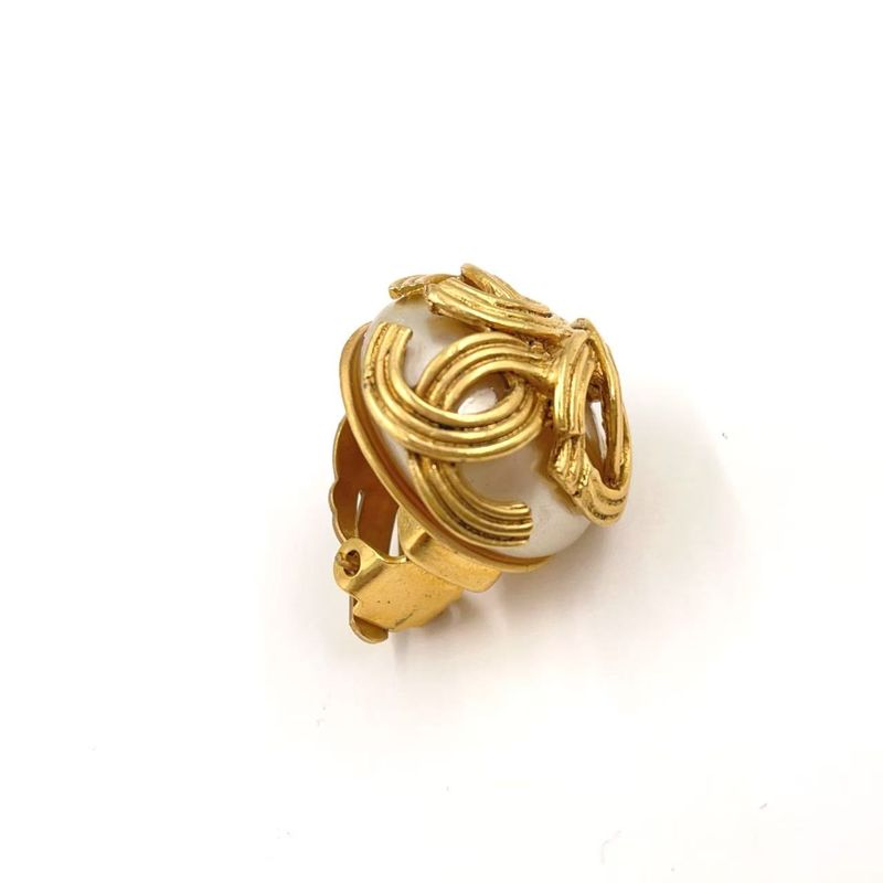 Chanel Triple Coco Mark GP Gold Earring