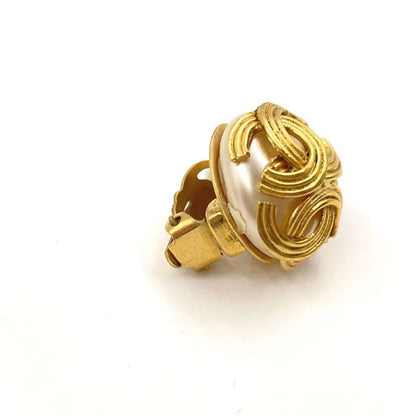 Chanel Triple Coco Mark GP Gold Earring