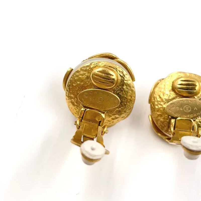 Chanel Triple Coco Mark GP Gold Earring