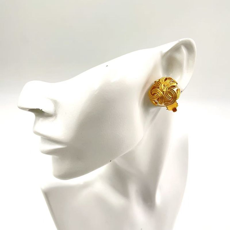 Chanel Triple Coco Mark GP Gold Earring