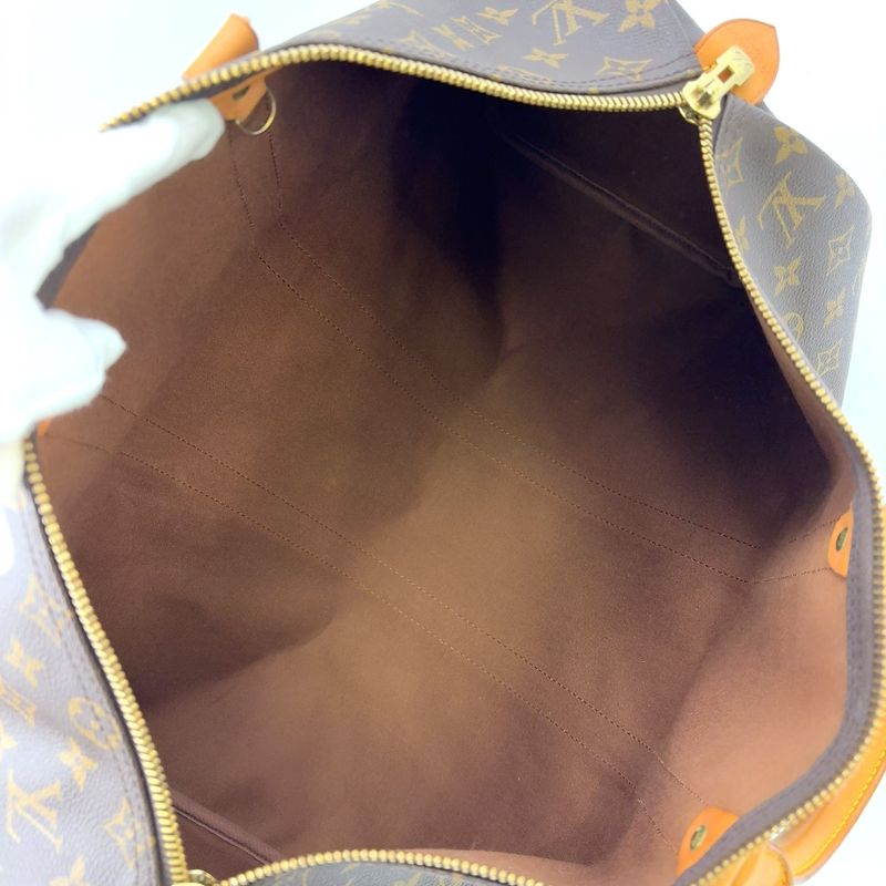 Louis Vuitton Keepall 45 Monogram Leather X PVC Brown Boston Bag Gold M41428