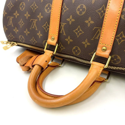 Louis Vuitton Keepall 45 Monogram Leather X PVC Brown Boston Bag Gold M41428