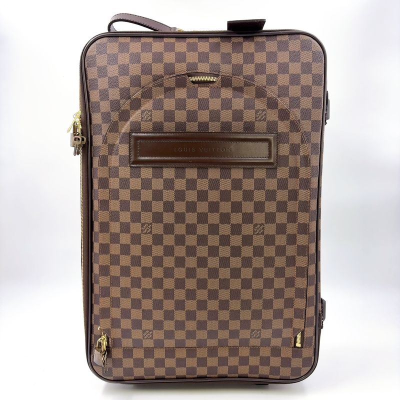 Louis Vuitton Pegase 55 Damier Ebene Damier Ebene Leather ×pvc Brown Carry Bag