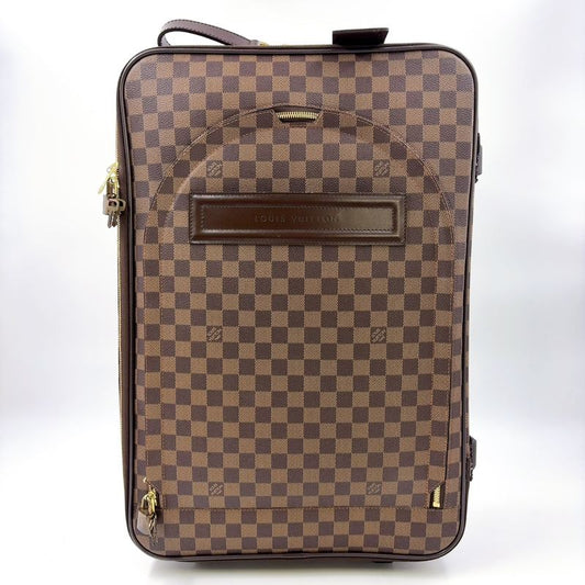 Louis Vuitton Pegase 55 Damier Ebene Damier Ebene Leather ×pvc Brown Carry Bag
