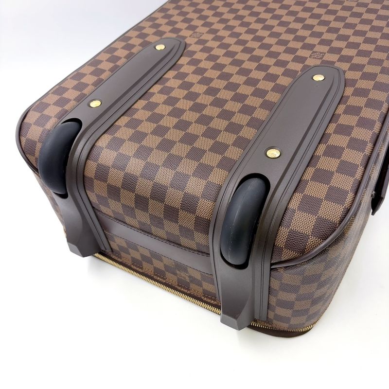 Louis Vuitton Pegase 55 Damier Ebene Damier Ebene Leather ×pvc Brown Carry Bag