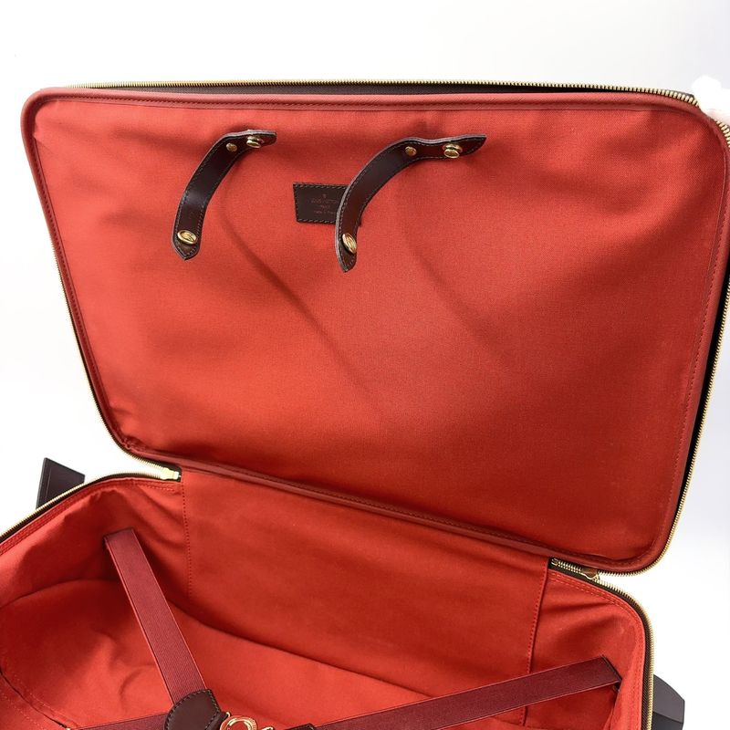 Louis Vuitton Pegase 55 Damier Ebene Damier Ebene Leather ×pvc Brown Carry Bag