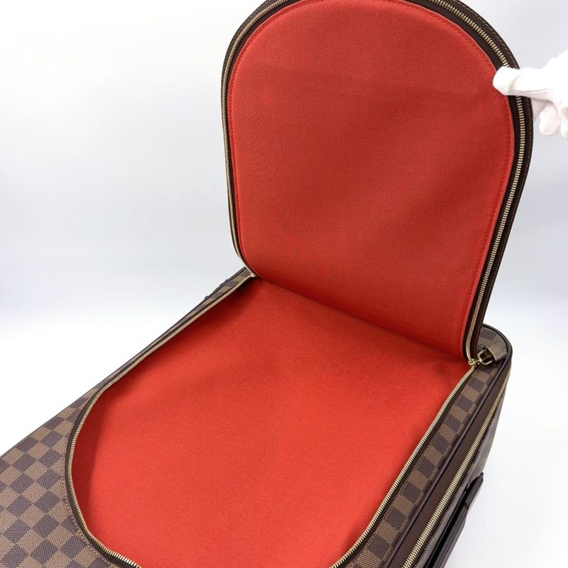 Louis Vuitton Pegase 55 Damier Ebene Damier Ebene Leather ×pvc Brown Carry Bag