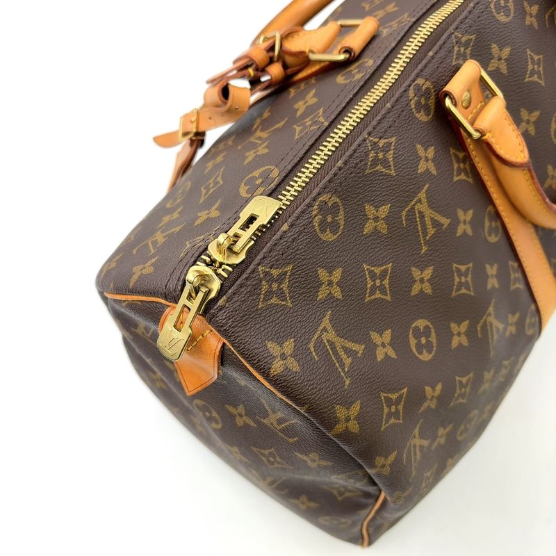 Louis Vuitton Keepall 45 Monogram Leather X PVC Brown Boston Bag Gold M41428