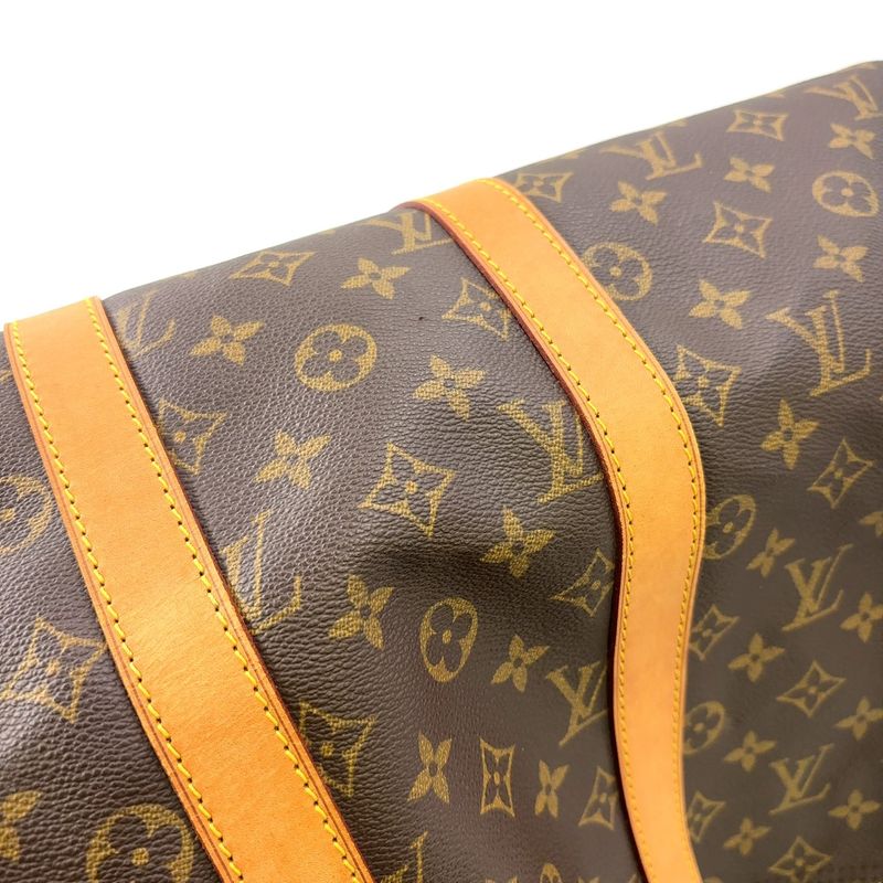 Louis Vuitton Keepall 45 Monogram Leather X PVC Brown Boston Bag Gold M41428